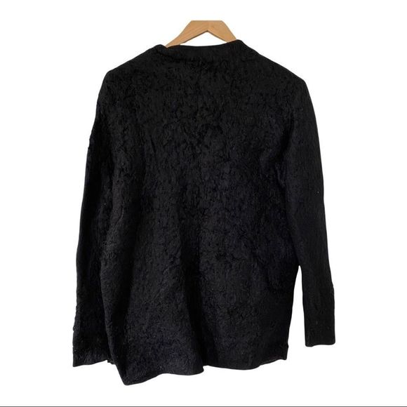 Lord & Taylor open front black long sleeve fuzzy cardigan super soft S NWT - Picture 2 of 6